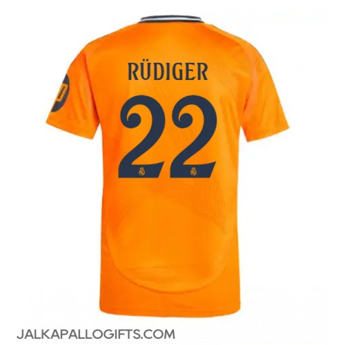 Real Madrid Antonio Rudiger #22 Vieraspaita 2024-25 Lyhythihainen